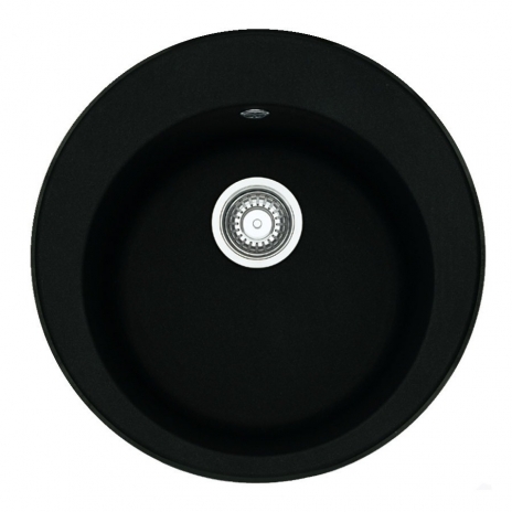 Akmens masės plautuvė Franke Ronda ROG 610-41, ekscentrinis ventilis, Onyx