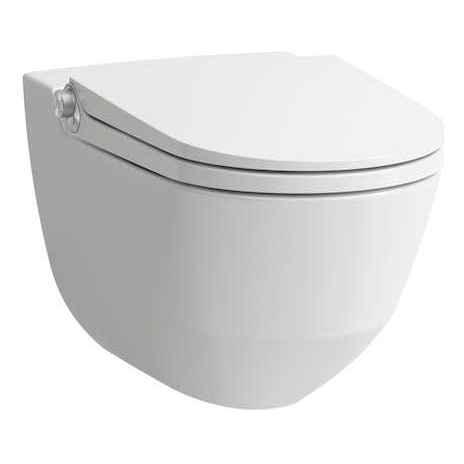 Pakabinamas unitazas CLEANET RIVA su apiplovimo fukcija, Rimless be nuplovimo lanko, LCC danga, baltas