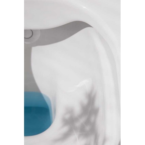 Pakabinamas unitazas CLEANET RIVA su apiplovimo fukcija, Rimless be nuplovimo lanko, LCC danga, baltas
