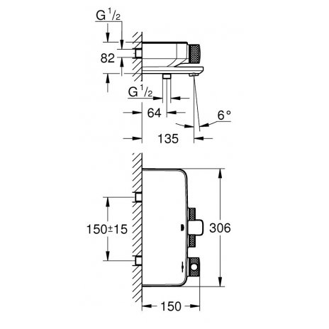 Grohtherm SmartControl termostatinis vonios maišytuvas