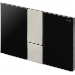 WC klavišas Viega Prevista, Visign For Style 24, ryškiai juoda/nerūdijančio plieno