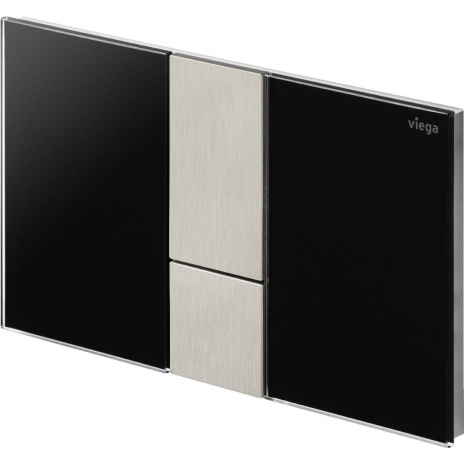 WC klavišas Viega Prevista, Visign For Style 24, ryškiai juoda/nerūdijančio plieno