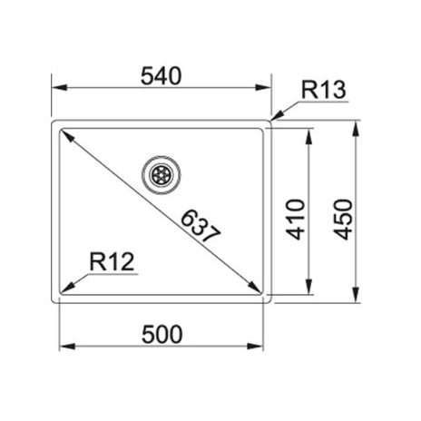 Plautuvė  FRANKE BOX, BXX 210/110-50