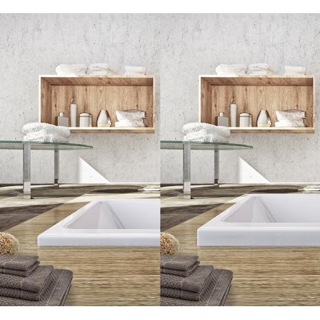 Akrilinė vonia Kubic Neo Slim 160x80 cm