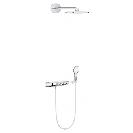 Potinkinė termostatinė dušo sistema Rainshower System SmartControl 360 DUO, balta spalva