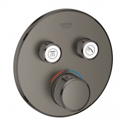Virštinkinė dušo maišytuvo dalis SmartControl 2 ištekėjimo jungtys, grafito spalva