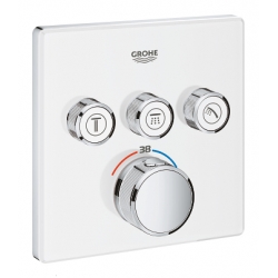 Virštinkinė termostatinio maišytuvo dalis Grohtherm SmartControl, 3 valdikliai, baltas