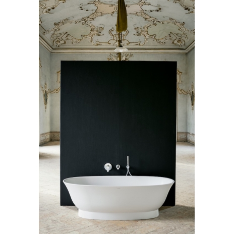 Laisvai pastatoma vonia THE NEW CLASSIC 190x90x58 cm, Sentec su click-clack sifonu