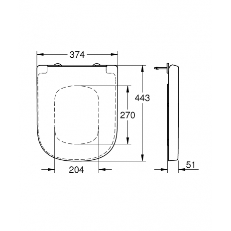 Dangtis unitazo puodui Grohe EuroCeramic soft close