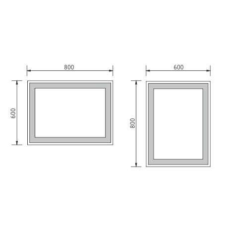 LED veidrodis 600x800.