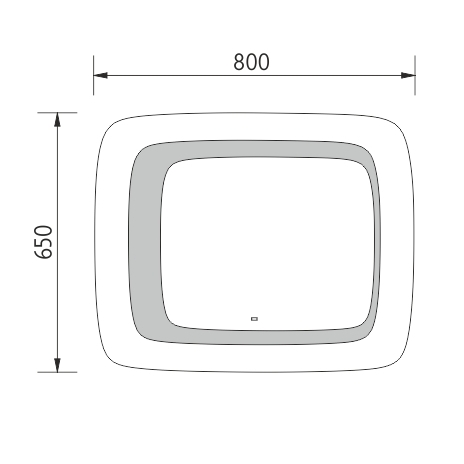 LED veidrodis su jutikliu 650x800