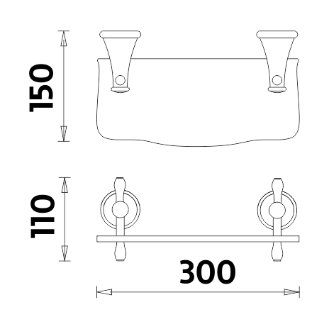 Lentynos, 30 cm