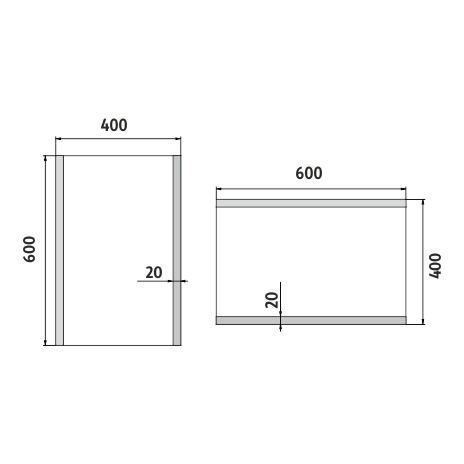 LED veidrodis 400x600.