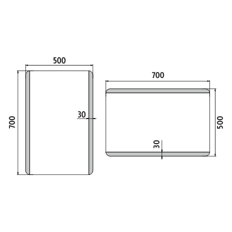 LED veidrodis 500x700.