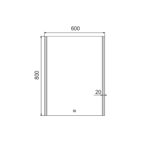 LED veidrodis 600x800 su jutikliu