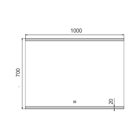 LED veidrodis 1000x700 su jutikliu