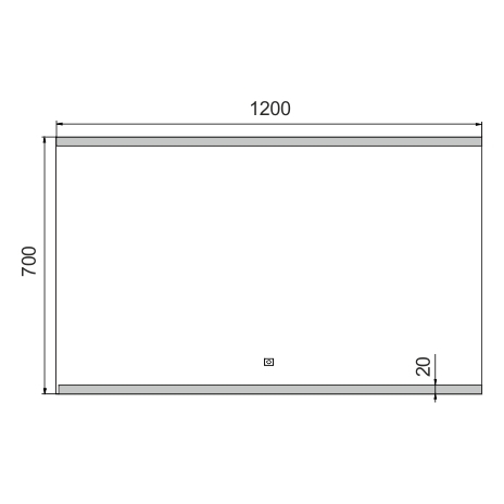 LED veidrodis 1200x700 su jutikliu