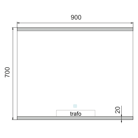 LED veidrodis 900x700 su jutikliu