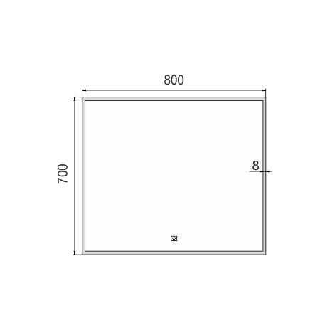LED veidrodis 800x700 su jutikliu