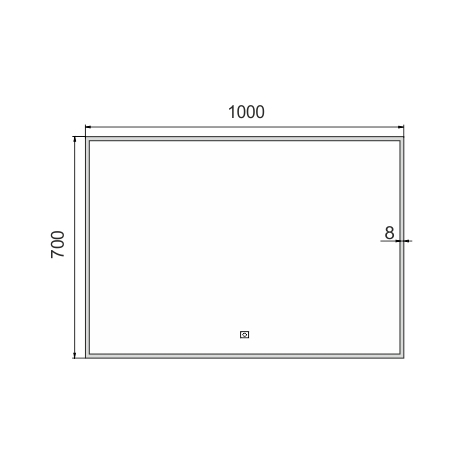 LED veidrodis 1000x700 su jutikliu