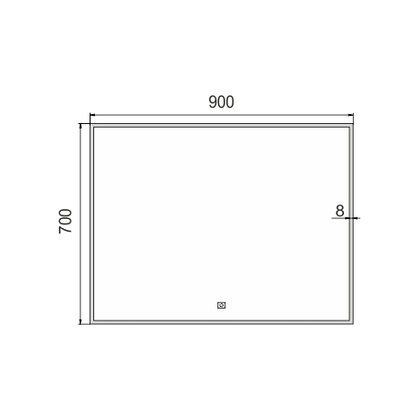 LED veidrodis 900x700 su jutikliu