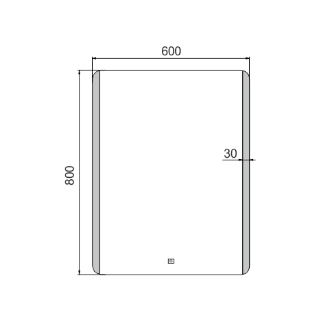 LED veidrodis 600x800 su jutikliu