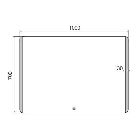 LED veidrodis 1000x700 su jutikliu