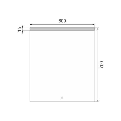 LED veidrodis 600x700 su jutikliu