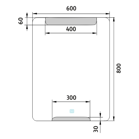 LED veidrodis 600x800 su jutikliu
