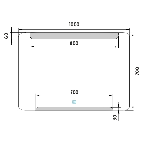LED veidrodis 1000x700 su jutikliu