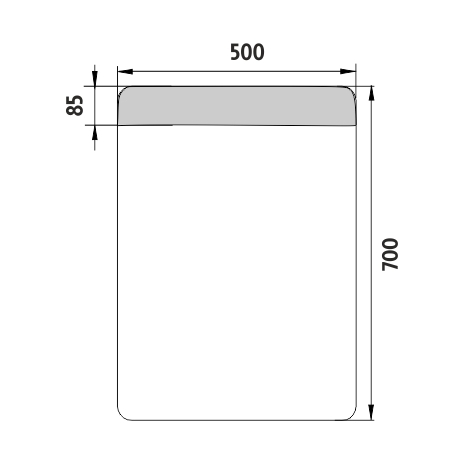 LED veidrodis 500x700.