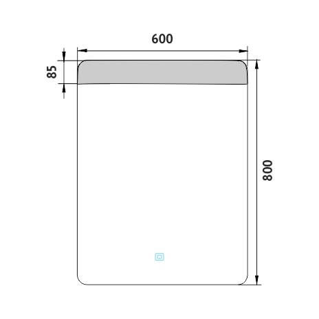 LED veidrodis 600x800 su jutikliu