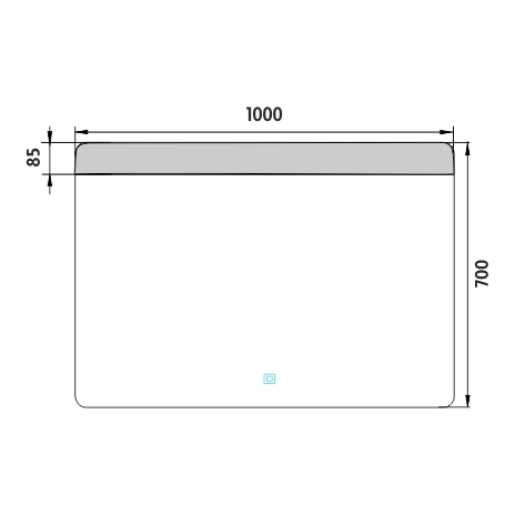 LED veidrodis 1000x700 su jutikliu