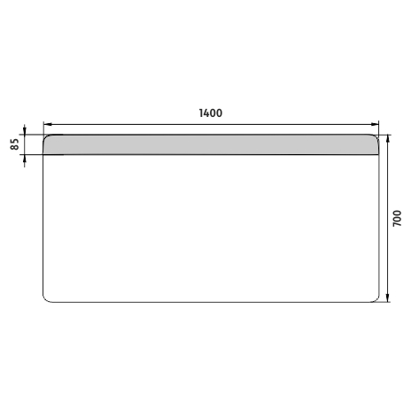 LED veidrodis 1400x700.