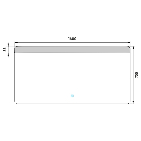 LED veidrodis 1400x700 su jutikliu