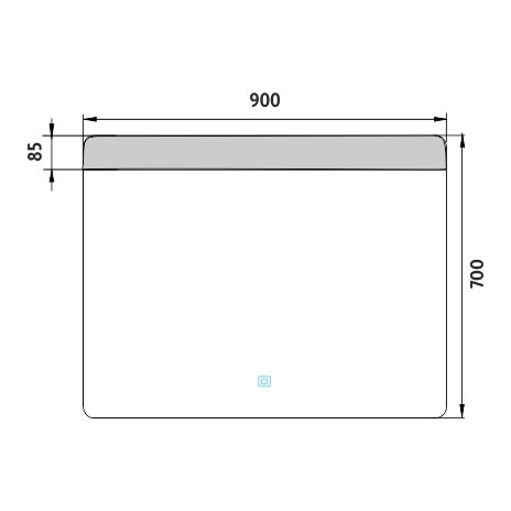 LED veidrodis 900x700 su jutikliu