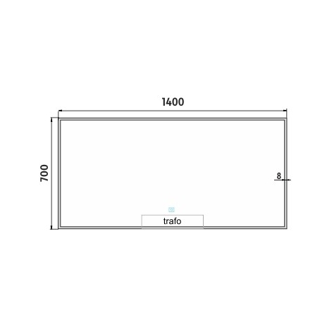 LED veidrodis 1400x700 su jutikliu