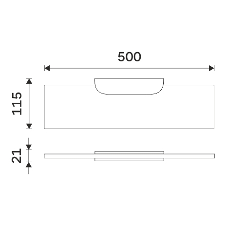 Lentynos IXI, 50 cm