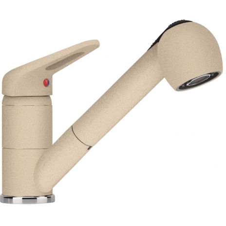 Plautuvės maišytuvas Franke Novara, PLUS su ištraukiamu dušeliu, Beige