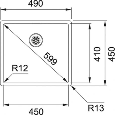 Nerūdijančio plieno plautuvė Franke Box, BXX 210/110-45, užkemšamas ventilis