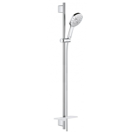 Dušo komplektas Smart ACTIVE (stovas L-90, žarna-1,75m, 130 galvutė-3 srovės), chromas