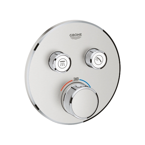 Virštinkinė dušo maišytuvo dalis Grohtherm SmartControl, 2 valdikliai, supersteel