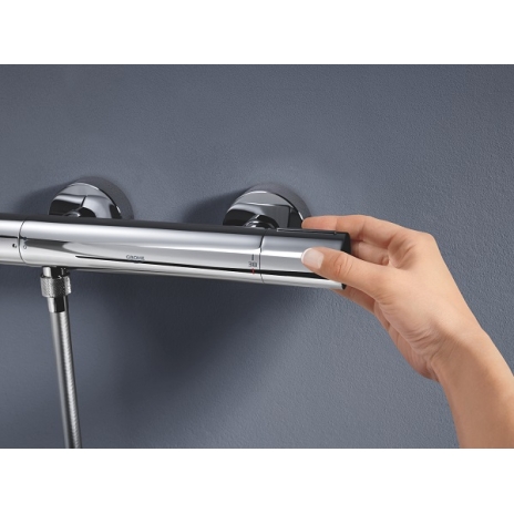 Grohtherm 800 Cosmopolitan termostatinis maišytuvas dušui (metal rankenėlės) chromas