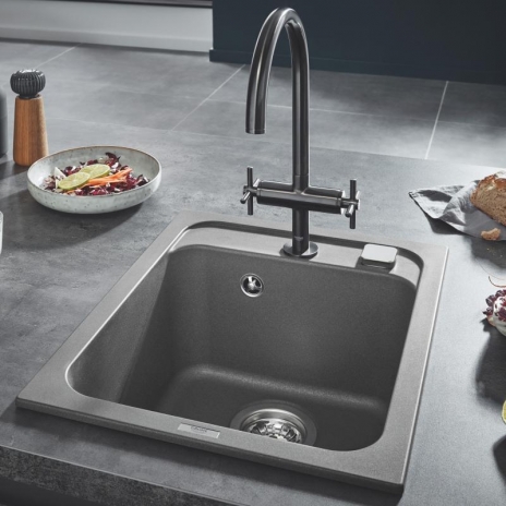 Grohe plautuvė akmens masės K700, 400x500mm, granito pilka spalva