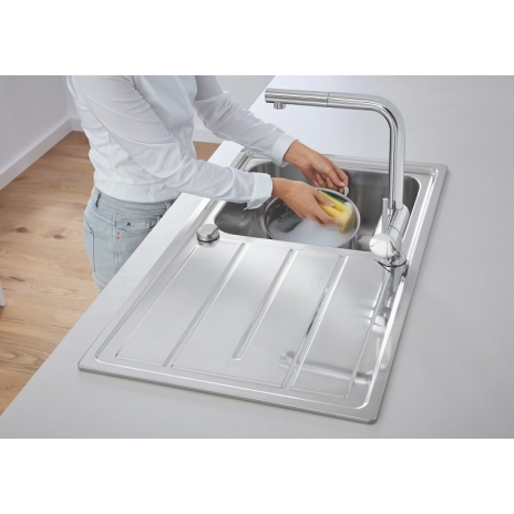 Grohe nerūdijančio plieno plautuvė K500, dubuo 45 x 40 cm