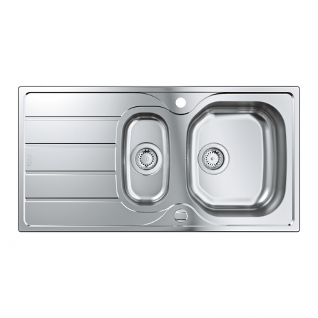 Grohe nerūdijančio plieno plautuvė K200, 96,5 x 50 cm, su nuvarvinimo dubeniu