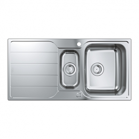 Grohe nerūdijančio plieno plautuvė K500, dubuo 34 x 42 cm, su nuvarvinimo indu