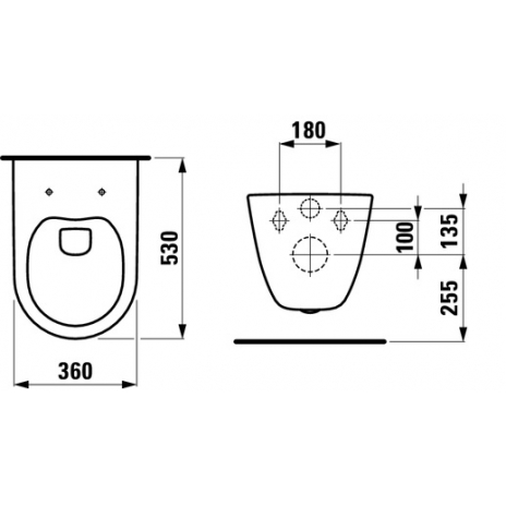 Laufen Pro Rimless Pack pakabinamo unitazo ir potinkinio rėmo komplektas