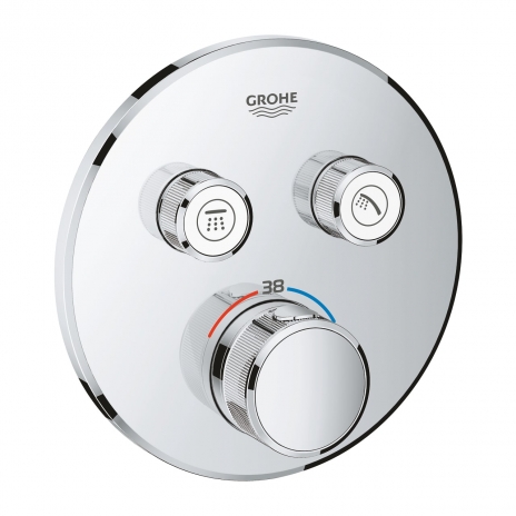 Virštinkinė dalis dušo maišytuvui Grohe, SmartControl apvali, 2 valdikliai