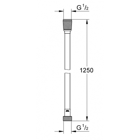 Silverflex dušo žarna 1250mm., 1/2"x1/2"